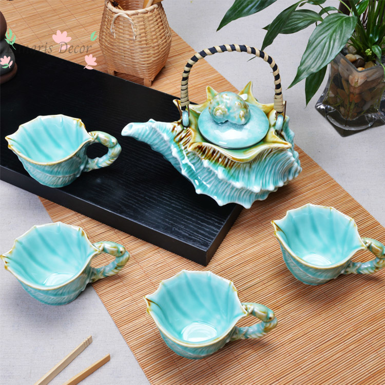 Celadon Ceramic Cup - Das komplette Keramik-Teekannen-Set, Celadon-Set, luxuriöses Teeservice,