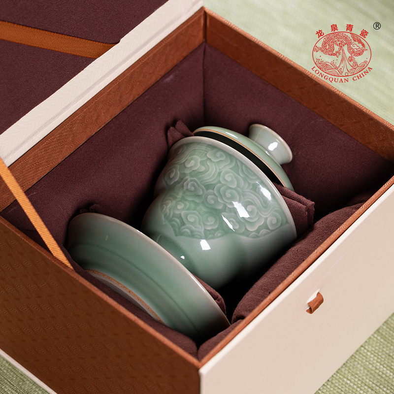 Hochwertige Celadon Gaiwan San – Celadon Ceramic Cup Bewertung und Preis